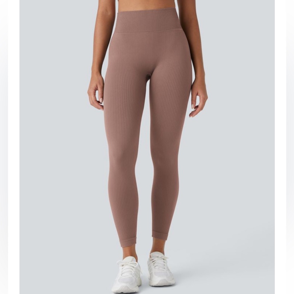 HALARA NWOT SIZE L Seamless Ribbed High Waisted Tummy Control Leggings
